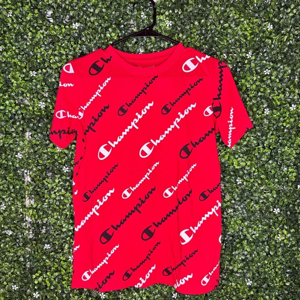 Red Champion big kids cotton t-shirt